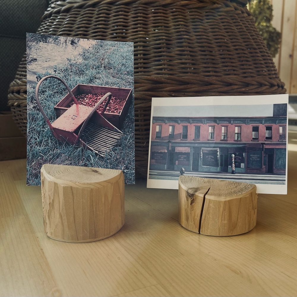 Handcrafted wood picture holders (2)